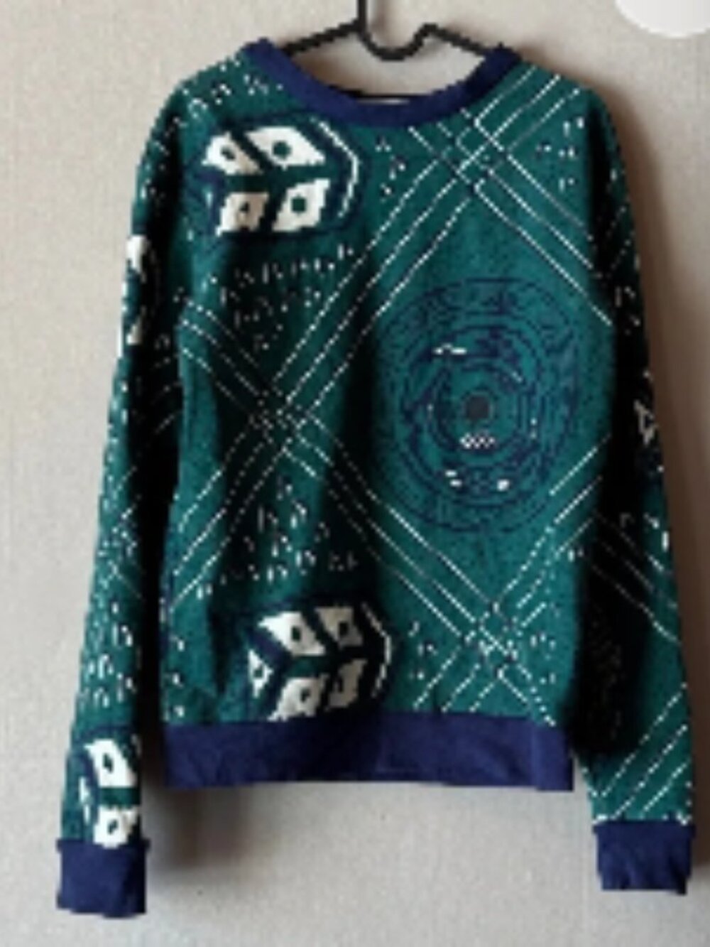 Men's Green Graphic Crewneck Sweatshirt